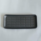Black textured rectangular tray for car interior organization