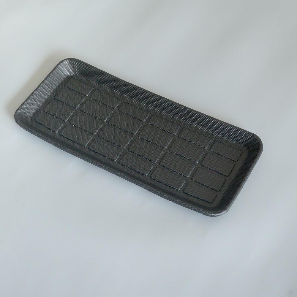 Black textured rectangular organizer tray for car interior storage