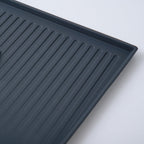 Durable grey TPE rubber car floor mat with anti-slip ribbed texture for BYD protection.