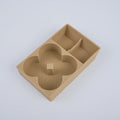 Tan beige multi-compartment silicone car organizer tray with ribbed texture.