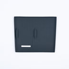 Black heavy-duty TPE rubber trunk mat with anti-slip texture and raised edges.