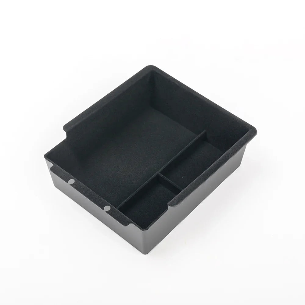 Black non-slip felt center console organizer tray for BYD aftermarket storage.