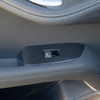 Carbon fiber texture door lock panel cover in grey for BYD car interior