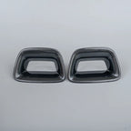 Pair of professional carbon fiber textured black door handle covers for car interior
