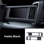 Matte black interior dashboard trim panels for BYD aftermarket protection.
