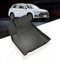 Black heavy-duty rubber trunk mat for BYD SUV, designed for durable protection against spills and wear.