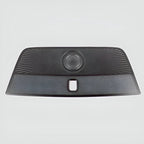 Black textured carbon fiber pattern interior trim panel for BYD vehicle enhancement.