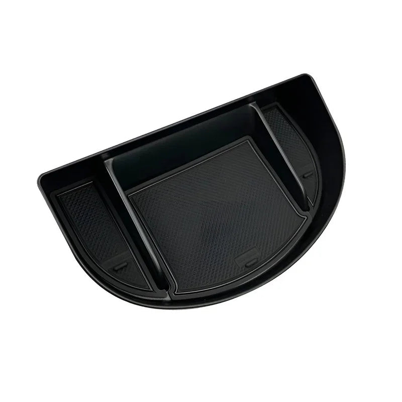 Professional black textured plastic car organizer tray with compartments