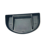 Black durable plastic car center console organizer tray with textured anti-slip surface