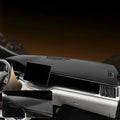 Black premium leather dashboard cover for BYD, providing a sleek and protective interior finish.