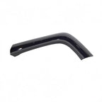 Glossy black aerodynamic window rain deflector made of durable acrylic.