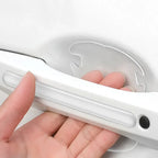 White premium matte car door handle cover made of durable high-quality material.
