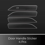Set of 4 transparent protective door handle stickers for car scratch prevention.