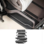 Black textured TENS DS car door sill protector and custom-fit interior trim accessories.