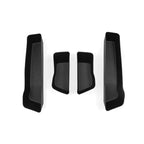 Set of four black textured durable rubber car interior storage organizers
