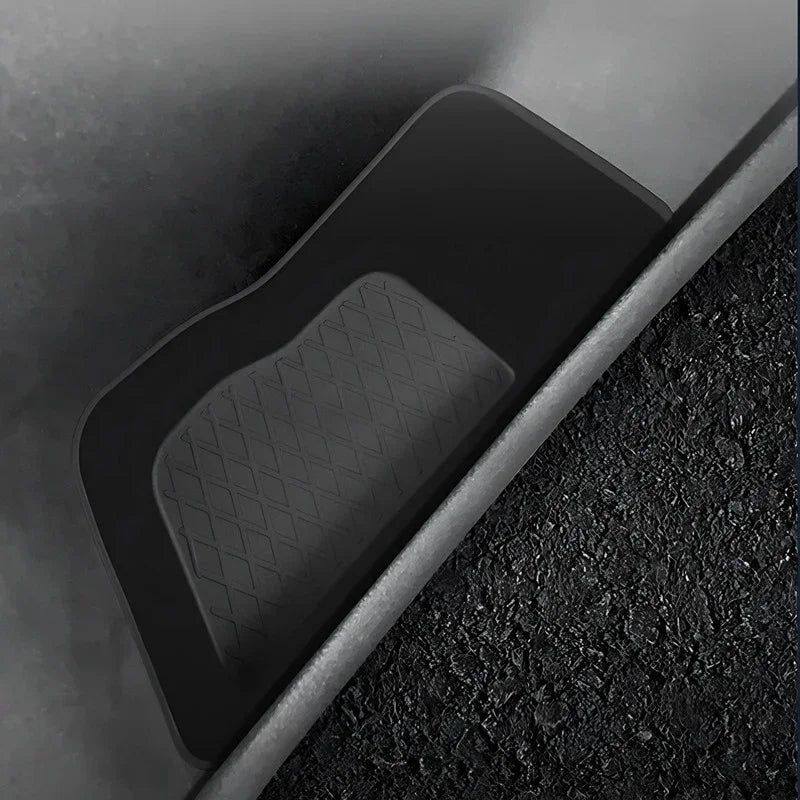 Black textured durable rubber car door sill protector for BYD vehicles