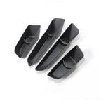 Set of four matte black textured TPE car organizer trays for BYD aftermarket storage.