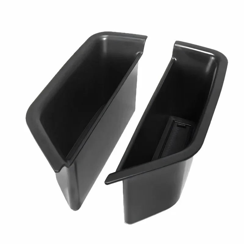 Black durable plastic center console organizer trays for BYD vehicle storage.