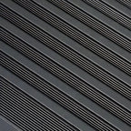 Black textured rubber car floor mat with durable anti-slip ribbed pattern.