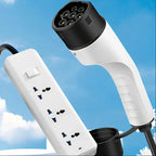 Professional white and black EV charging cable with high-quality plastic housing.