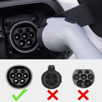 Comparison of correct and incorrect EV charging port pin layouts for BYD electric vehicles.