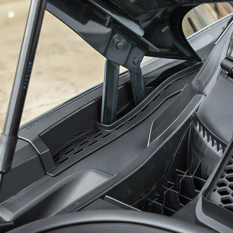Black durable TPE trunk organizer tray for BYD, featuring a textured anti-slip surface.