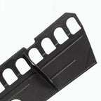 Durable black textured plastic automotive trim clip for secure interior component mounting.
