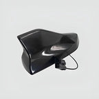 Glossy black replacement side mirror cover made of durable high-shine material.