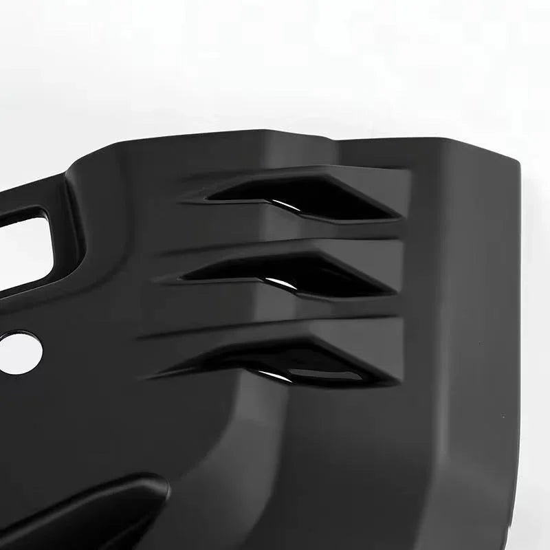 Durable matte black textured protective cover with aerodynamic vent slots.