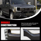Durable black ABS material headlight trim accessories for BYD pickup truck.