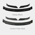 Glossy black and carbon fiber style rear bumper spoilers for BYD aftermarket car styling.