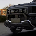 Matte black heavy-duty front bull bar and skid plate for BYD vehicle