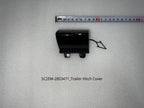 Black durable plastic trailer hitch cover for BYD vehicles.
