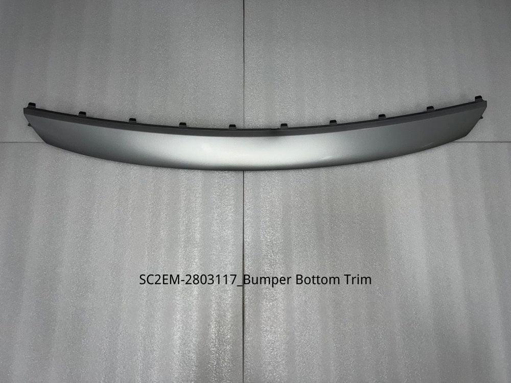 Silver metallic bumper bottom trim for BYD vehicles