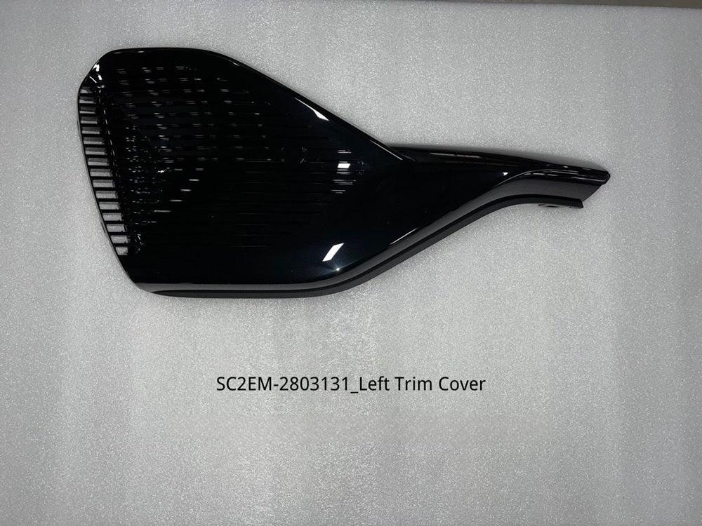 Glossy black left trim cover for BYD vehicle, durable high-quality aftermarket replacement part.