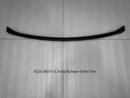 Black matte finish front bumper grille trim for BYD, durable automotive exterior component.