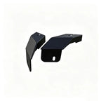 Matte black heavy-duty metal protective guard components for vehicle body protection.