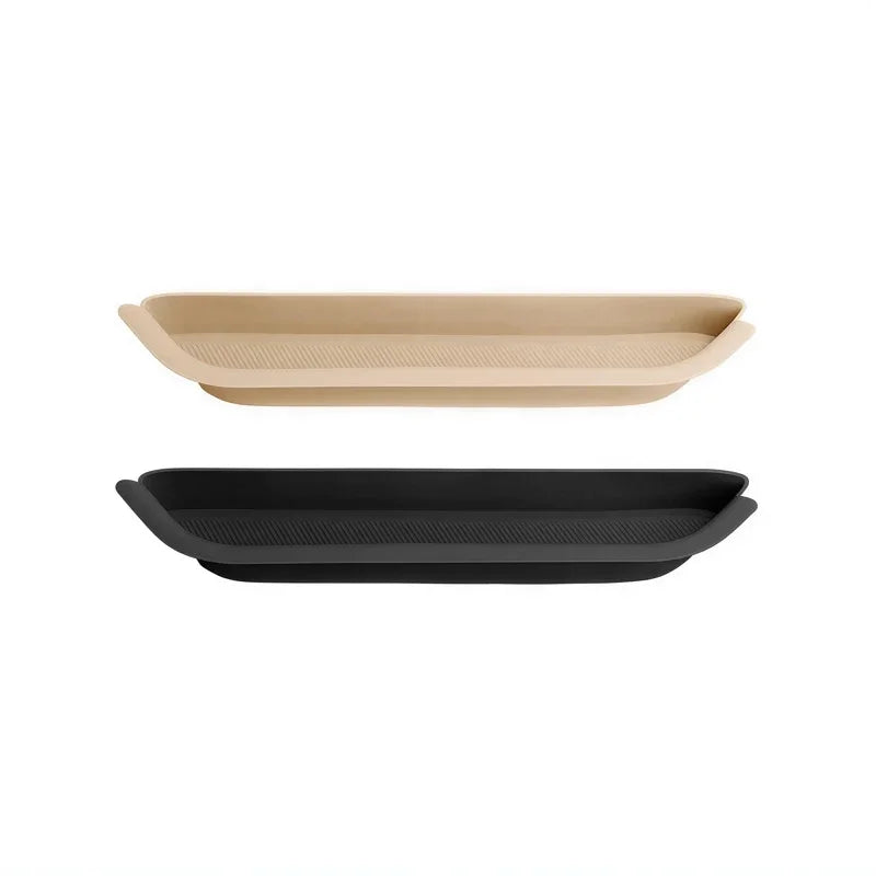 Durable TPE car center console trays in beige and black for BYD aftermarket protection.
