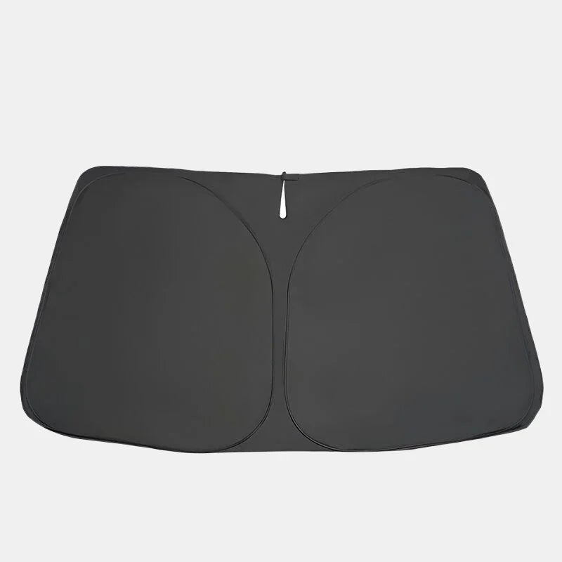 Premium black faux leather rear seat protector with a custom-fit design and central cutout.