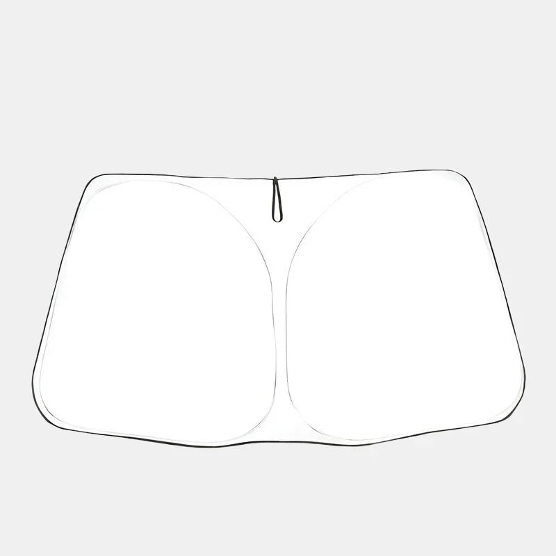 White custom-fit rear seat cover with a durable fabric texture and sleek black trim.