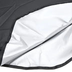 Premium silver waterproof fabric lining of a durable black car floor mat.