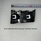 Black durable plastic rear bumper left bracket for BYD vehicles.