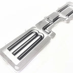 Clear transparent plastic protective cover with grey internal structural inserts