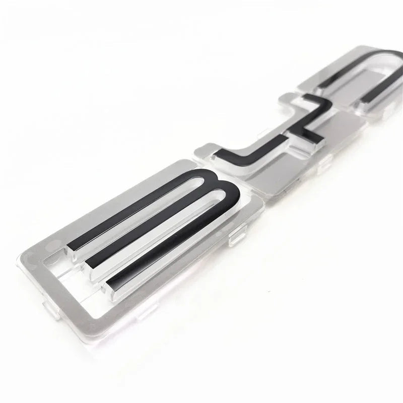 Professional black and silver BYD emblem accessory made of durable high-quality material