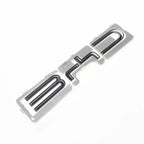Silver metallic door sill plate with black protective trim for BYD vehicle protection.