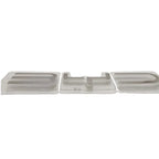 Silver metallic BYD emblem letters for car exterior decoration.