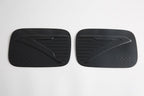 Black carbon fiber texture paddle shifter covers for BYD, featuring a sleek patterned finish.
