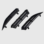 Three glossy black high-quality plastic car exterior trim accessories