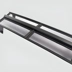 Black matte metal mesh grille guard for BYD vehicle protection.