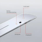 Professional white acrylic panel with integrated mode switches, sensing area, and charging port.